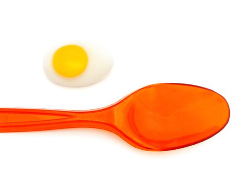 plastic cutlery with amazing colorful tasty jelly candies