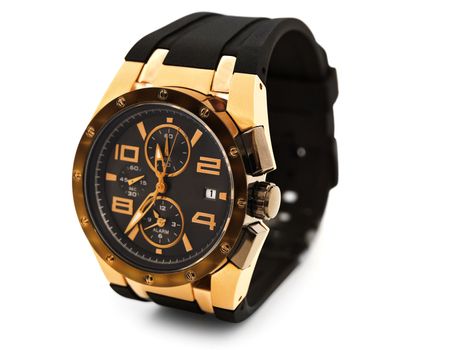 luxury man clock over the white background