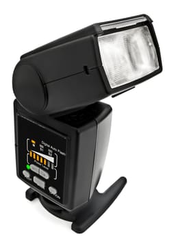 ftront view of flash-light over white background