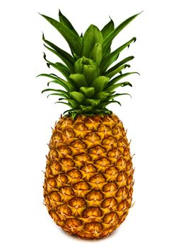  ripe and tasty pineapple over the white background  