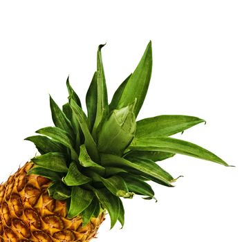  ripe and tasty pineapple over the white background  