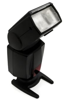 Single flash-light over the white background