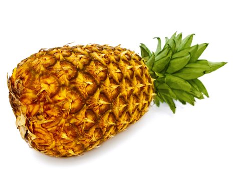  ripe and tasty pineapple over the white background  