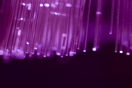 Optical fiber picture with details and light effects.