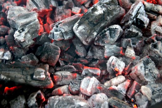 a burning embers, just good for the meat