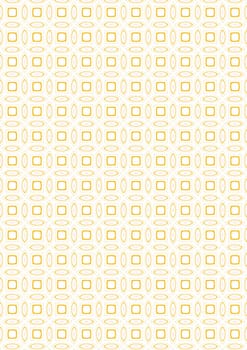 square and flat rounded shapes in yellow and pink textured