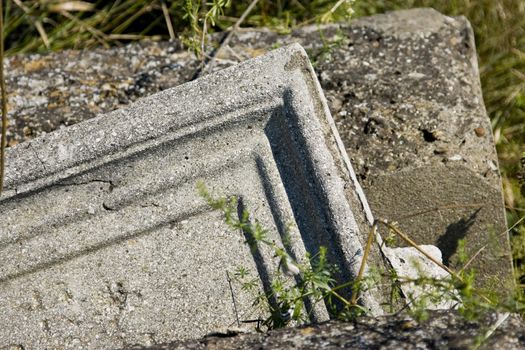 detail of an ancient tombstone from the jewish cemetery, iasi, romania