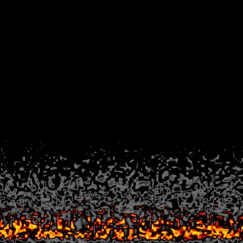 An abstract illustration representing a stylized bed of glowing coals.