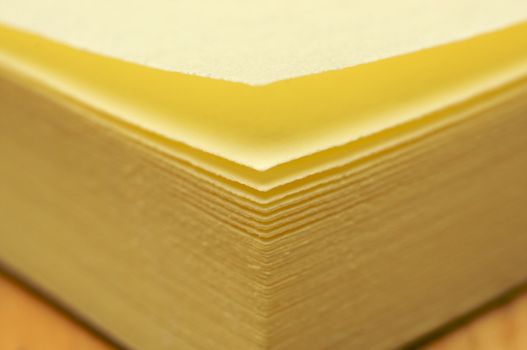 Post It Note Pad Abstract Macro with Narrow Depth of Field