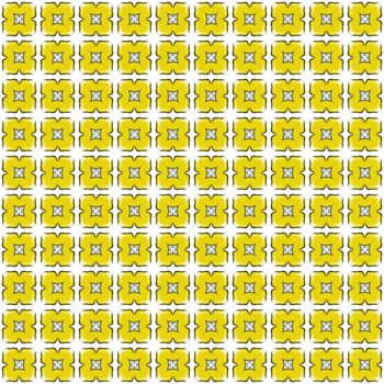 abstract mosaic pattern with yellow squares