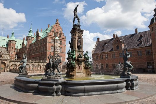 Fountain on Frederiksborg castle
