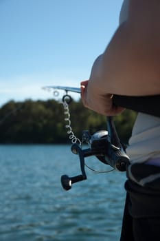 Fishing in the sea