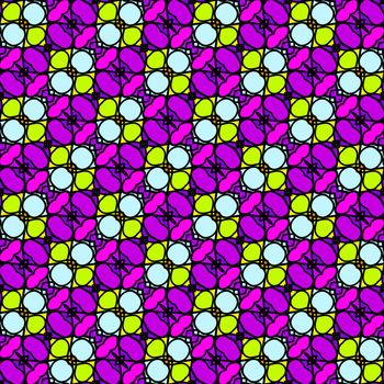 texture of purple flowers and green and blue clovers