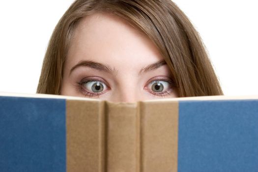 Teen girl reading book