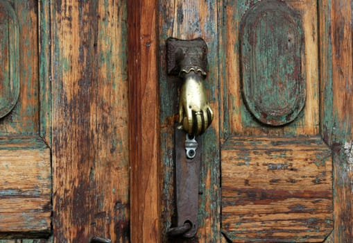 Detail of old door in San Cristobal de las Casas