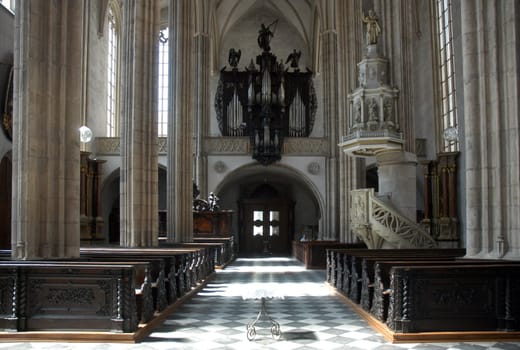 Interior of bohemian katholic church