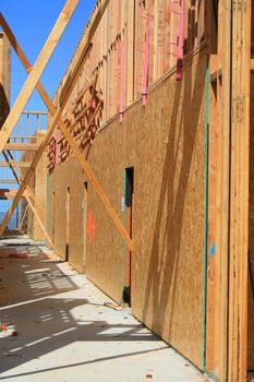 Close up of the buildings under construction.
