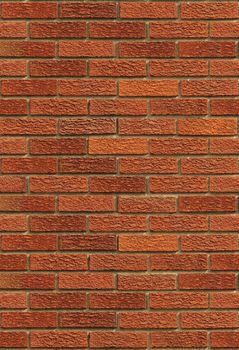 Seamless red brick wall background. The texture repeats seamlessly both vertically and horizontally.