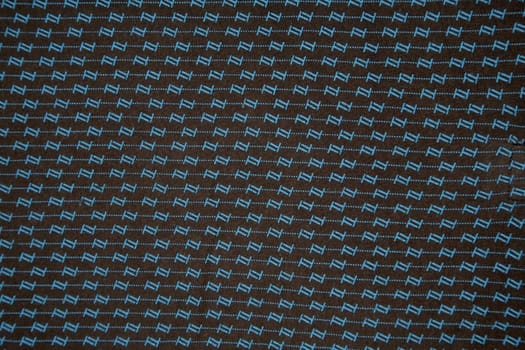 striped fabric texture, blue and black, front view
