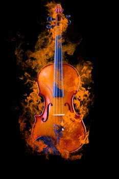 Burning violin
