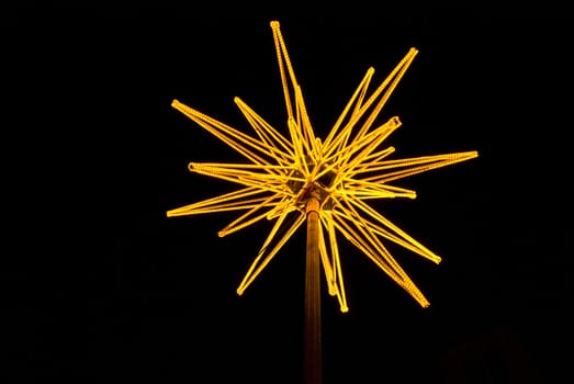 star on a lamppost as christmas decoration