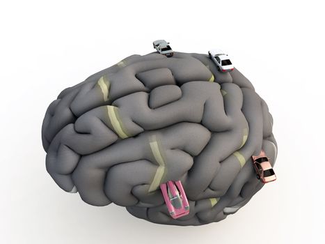 Conceptual image about having an obsession with driving. 