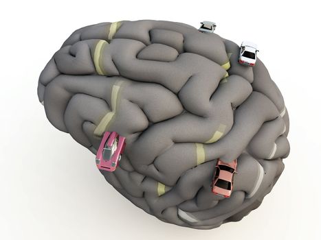 Conceptual image about having an obsession with driving. 