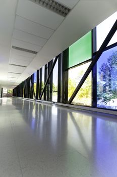 Hospital corridor picture from Spain, Europe.