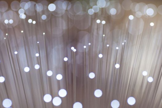 Optical fiber picture with details and light effects.