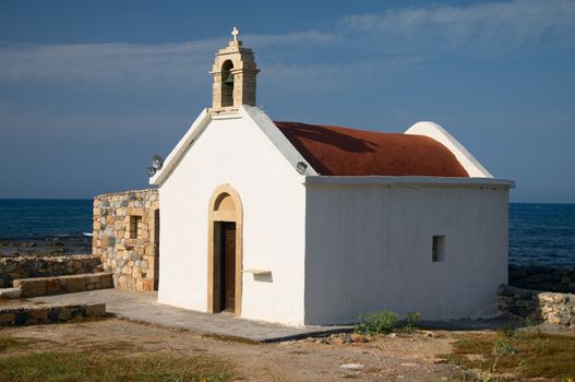 old church on the seaside in greece