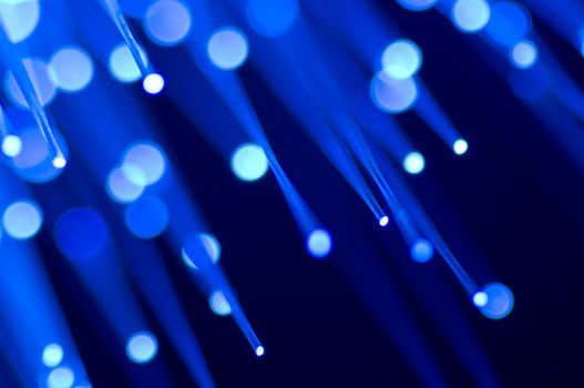 Optical fiber picture with details and light effects.