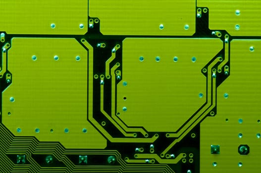 circuit picture with details and light effects.