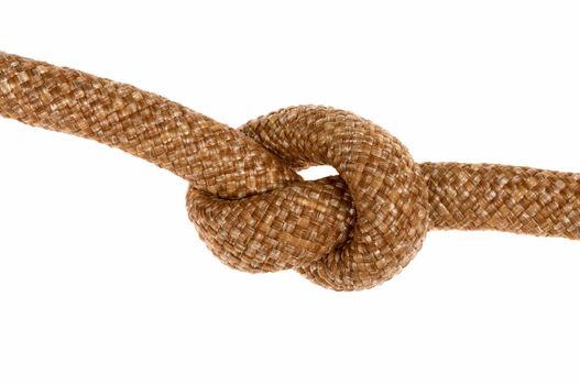 simple knot on lashing isolated on white