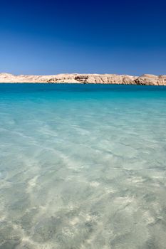 deep blue color of water in red sea, Egypt