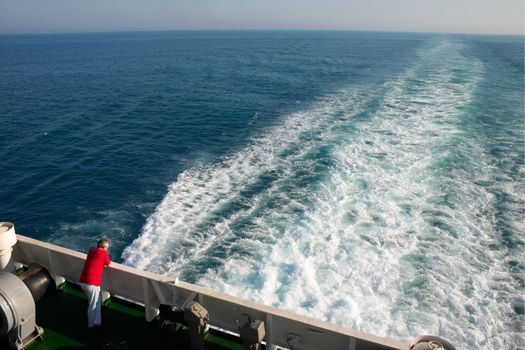 alone man aboard a cruise liner