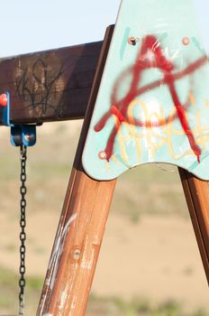 children's playground picture with vivid colors