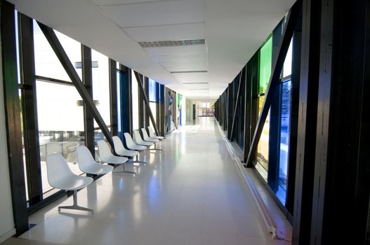 Hospital corridor picture from Spain, Europe.