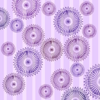 Purple circles and stripes, abstract art