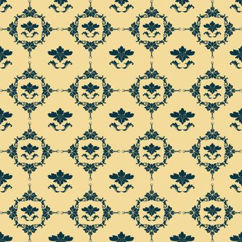 Classic wallpaper pattern with floral motives