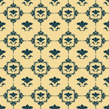 Classic wallpaper pattern with floral motives