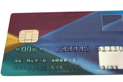 fake bank card ( totaly remade ) on a white background