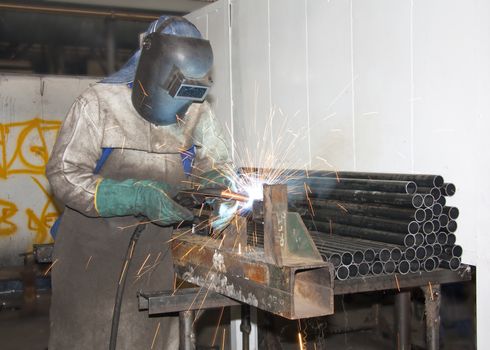 Factory Worker Welding