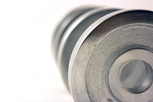 5 kilogramm dumbbells on white background