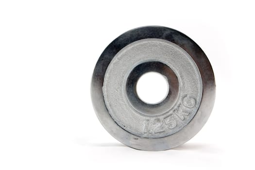 A 12,5 kilogramm dumbbells on white background