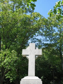 a stone cross