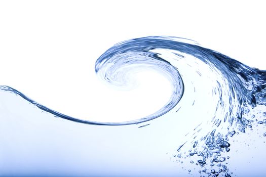 A water background image of bubbles and waves