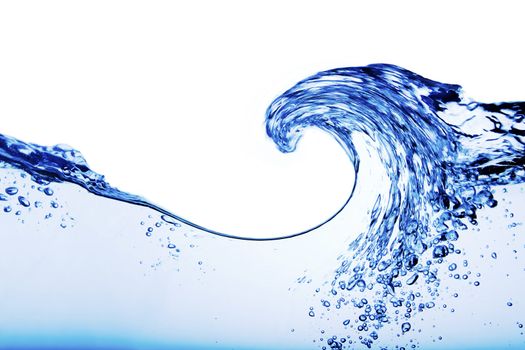 A wild deep blue ocean curl