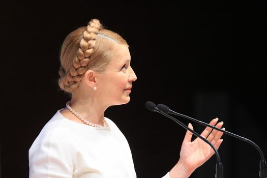 Yuliya Tymoshenko - Prime Minister  of Ukraine speaks at party conference in Kyiv july 12, 2008.