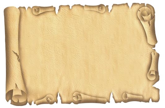 Old papyrus with folded edges