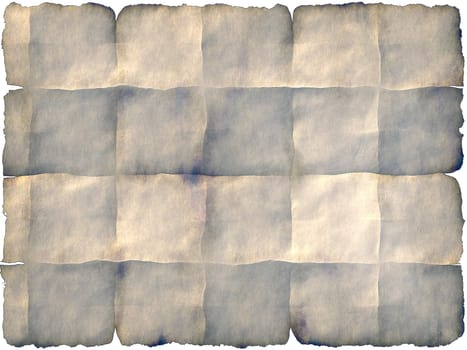 Old wrinkled paper with torn ages